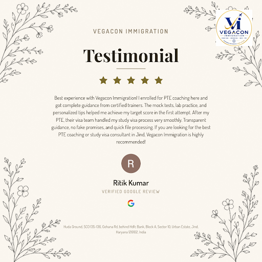 Ritik Kumar from Jind had a fantastic experience with Vegacon Immigration, a trusted consultant f… post image
