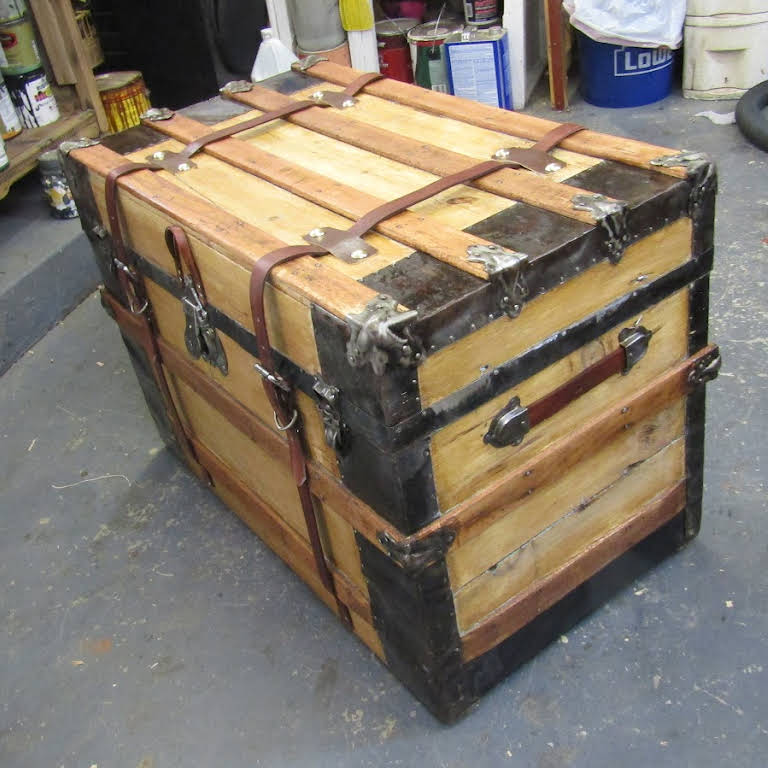 Custom Build Steamer Trunk 2019  Randall Barbera Antique Trunk Restoration  and Design