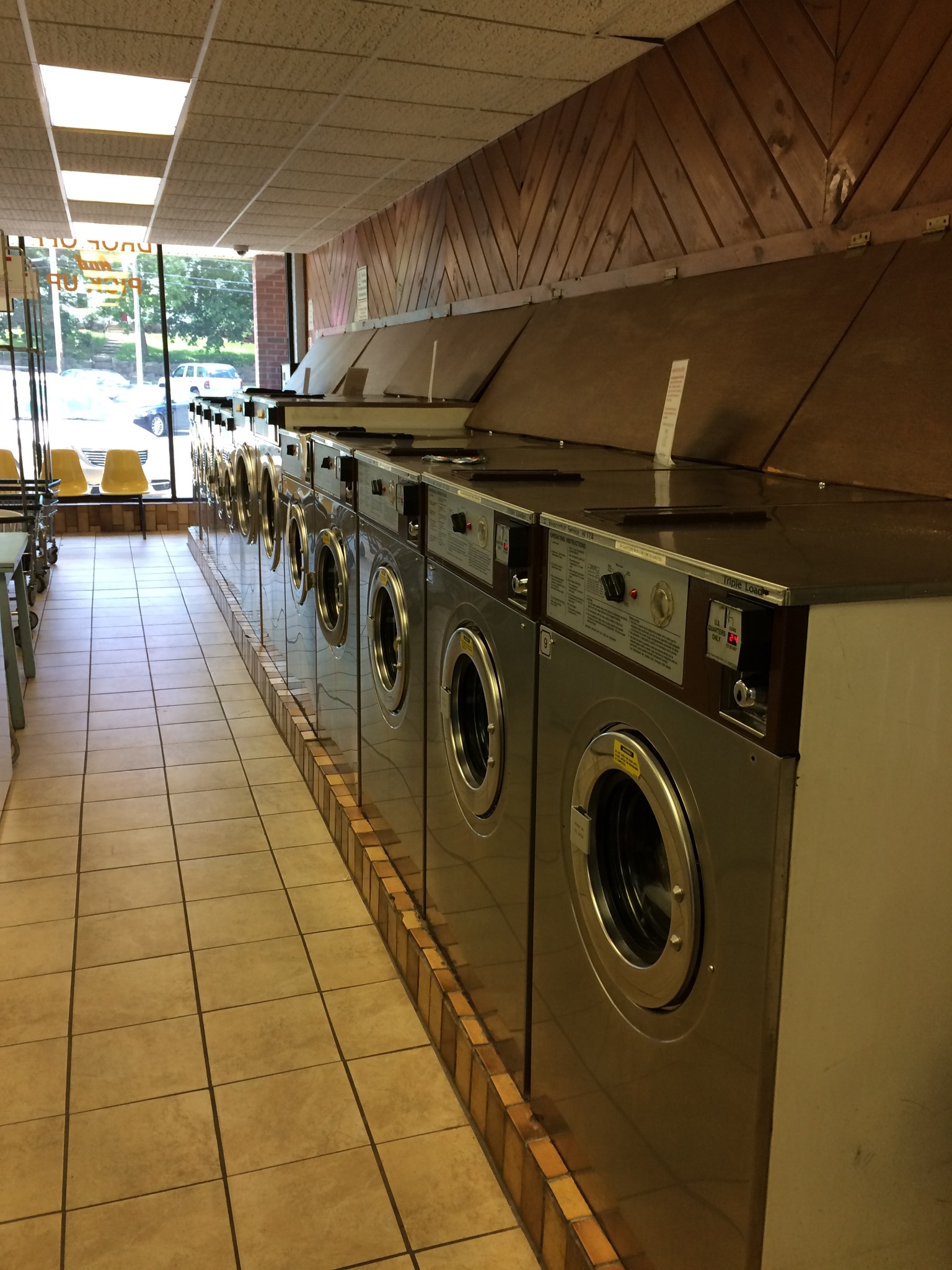 Self-service laundry at Wareham laundry center, Wareham, MA