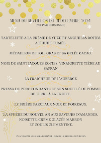 Menu Auberge de Kerhinet Page 1