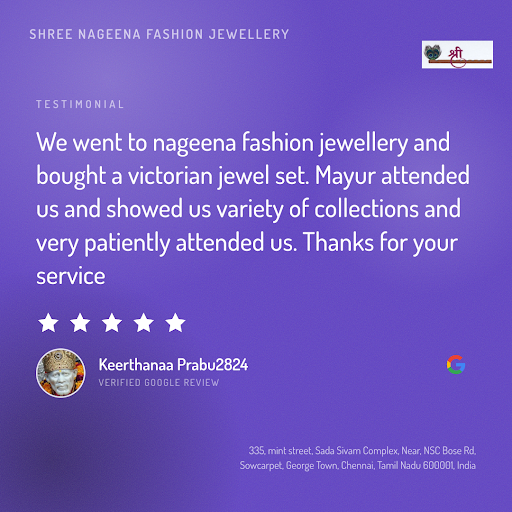 Keerthanaa Prabu2824 raves about her experience at Shree Nageena Fashion Jewellery, a renowned wh… post image