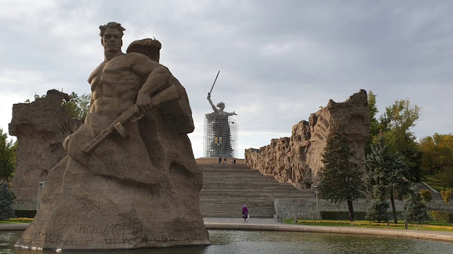 "To Heroes of the Battle of Stalingrad" at Mamayev Kurgan by null