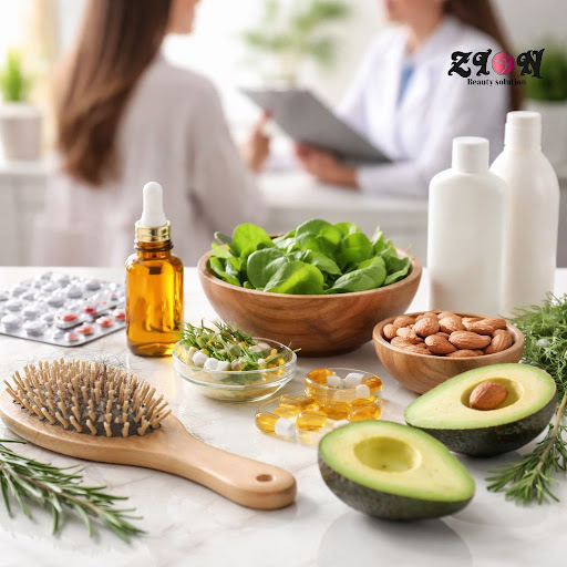 Hair fall worrying you every day? At ZION AESTHETIC CLINIC in Manikonda, our dermatology team com… post image