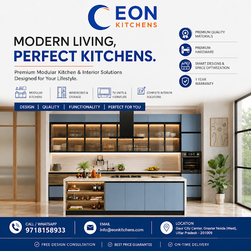 ✨ Premium Modular Kitchen in Noida | Factory-Made Kitchens by EON Kitchens post image
