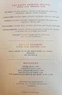 Menu PIZZA RÉGINA Page 1