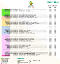 Menu KABAN'A PIZZA Page 1