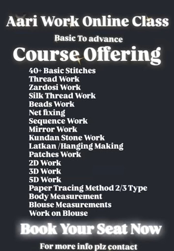 Aari work ofline classes 15% discount post image