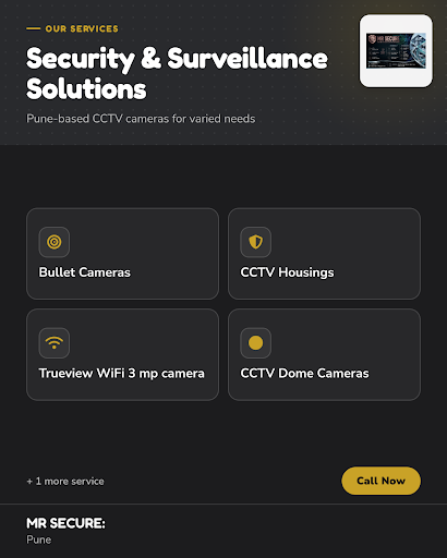 MR SECURE offers expert security system installation in Pune, including Bullet Cameras, CCTV Hous… post image