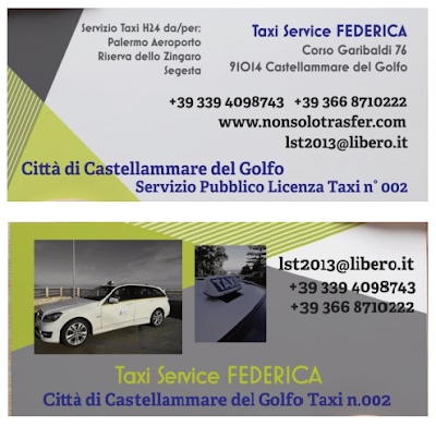 Taxi Service FEDERICA, Citta di Castellammare del Golfo Licenza n° 002