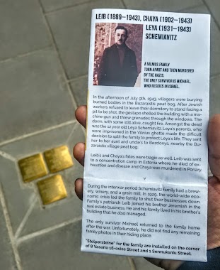 ‎Stolpersteine Vilnius - Leib, Chaya And Leya Schemiavitz, Author: itai shlemberg