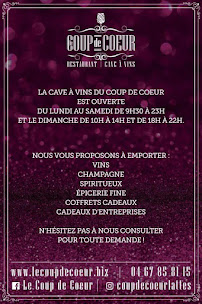 Menu Le Coup de Coeur lattes Page 14