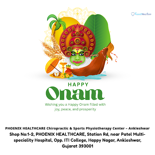 Celebrate Onam with renewed wellness at PHOENIX HEALTHCARE Ankleshwar. Experience effective pain…