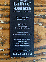 Photo n°60 de Auberge la Broc Assiette à Charnay (Restaurant de cuisine traditionnelle)