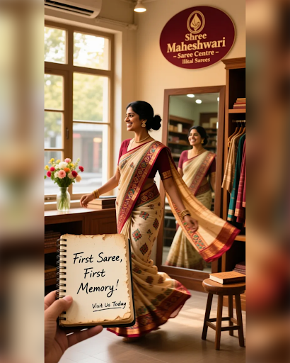 Experience the elegance of Ilkal's finest handloom sarees at Shree Maheshwari Saree Centre! Our G… post image