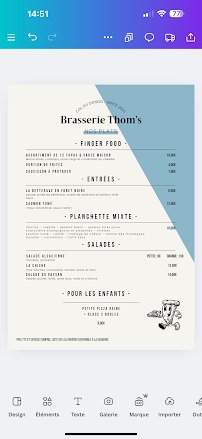 Menu Brasserie Thom’s Page 6