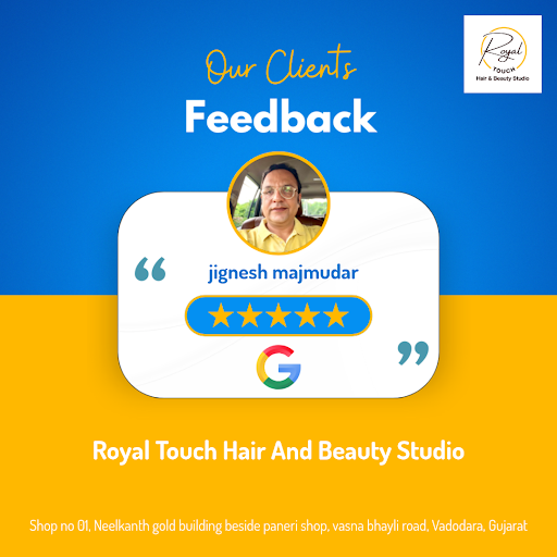 Jignesh raves about his exceptional experience at Royal Touch Hair And Beauty Studio in Vadodara!… post image