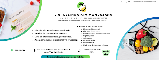 Nutrióloga Celinda Kim Mandujano