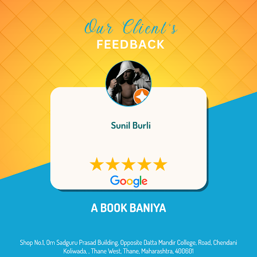 "Sunil Burli, a satisfied customer from Thane, gives a 5-star rating to A BOOK BANIYA! He loved t…