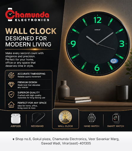 Chamunda Electronics offers a wide selection of wall clocks and expert watch service near me. Vis… post image