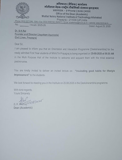 I am delighted to share that I have been invited by Motilal Nehru National Institute of Technolog… post image