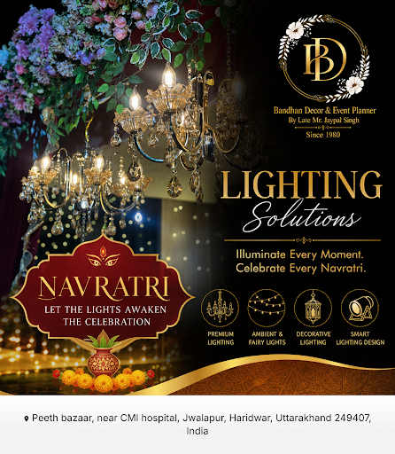 Bandhan Decor & Events, a trusted wedding planner in Haridwar, specializes in lighting solutions… post image