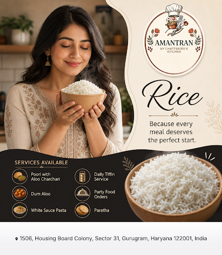 AMANTRAN BY CHATTERJEE'S KITCHEN offers delicious daily tiffin services featuring classic rice di… post image