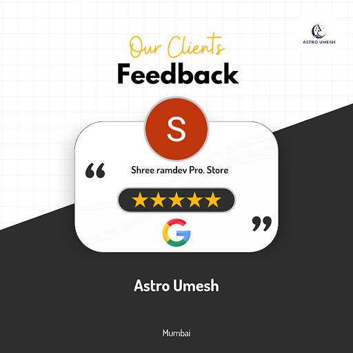 Shree from Shree Ramdev Pro. Store in Mumbai raves about Astro Umesh, the renowned astrologer in… post image