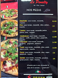 Menu Le penalty bar concert Pizzas Page 2