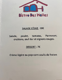 Menu Bistro des Halles Page 6