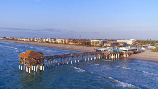 aerial view of the Cocoa Beach pier