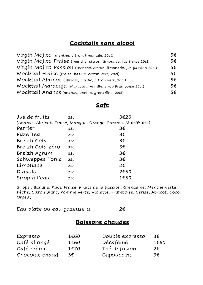 Menu La Parenthèse Page 6