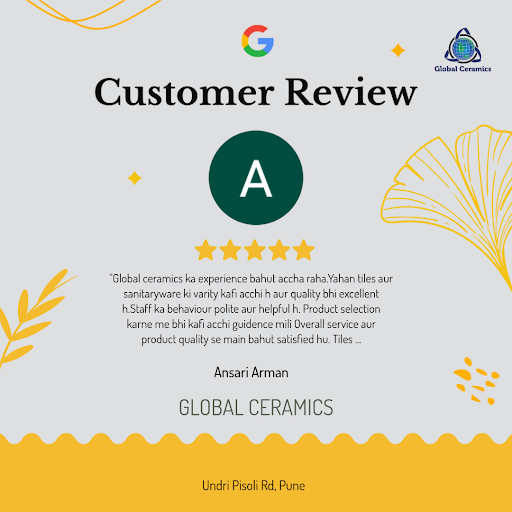 Ansari Arman raves about his exceptional experience at GLOBAL CERAMICS in Pune! He loved the stun… post image