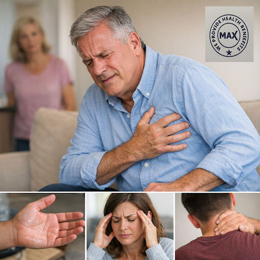 Chest pressure, sudden shortness of breath, sweating, or pain in the arm, neck, or jaw can be ear… post image