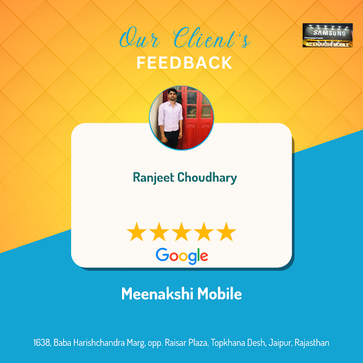 Ranjeet, a thrilled customer, raves about the exceptional service at Meenakshi Mobile, Jaipur's p… post image