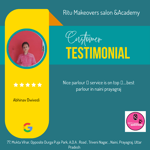 Abhinav's glowing review! He loved his experience at Ritu makeover professional Salon & Academy i… post image