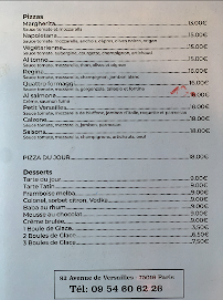 Menu Le Petit Versailles Page 1