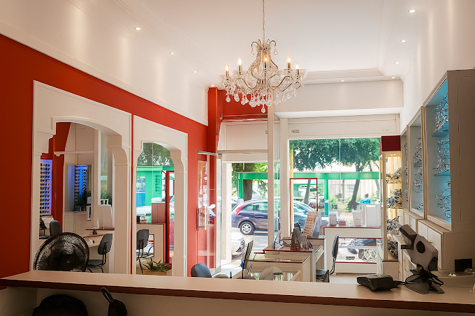 Interior da Óptica D'Lucas