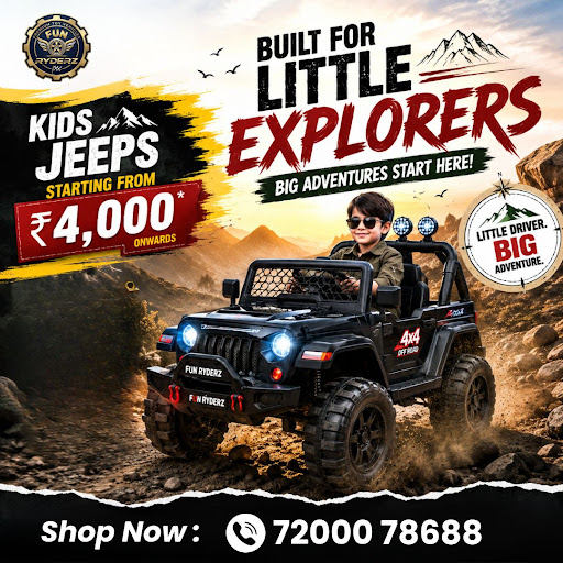 Looking for an electric ride on jeep for kids in Chennai? Fun Ryderz offers a premium range of ba…