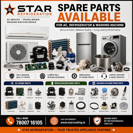 Looking for AC spare parts in Lucknow? Star Refrigeration provides AC spare parts and repair comp… post image