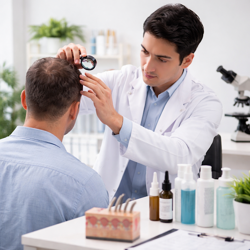 ✔️ Detailed scalp and hair analysis by an experienced skin specialist in Bharuch to identify nutr… post image