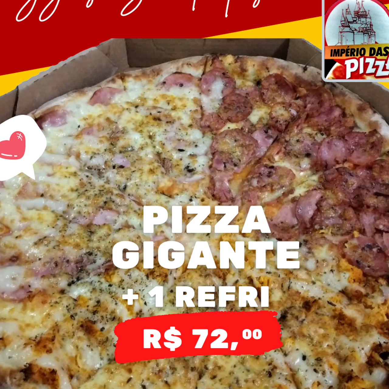 Império das Pizzas - Atendimento todos os dias com PROMOÇÕES