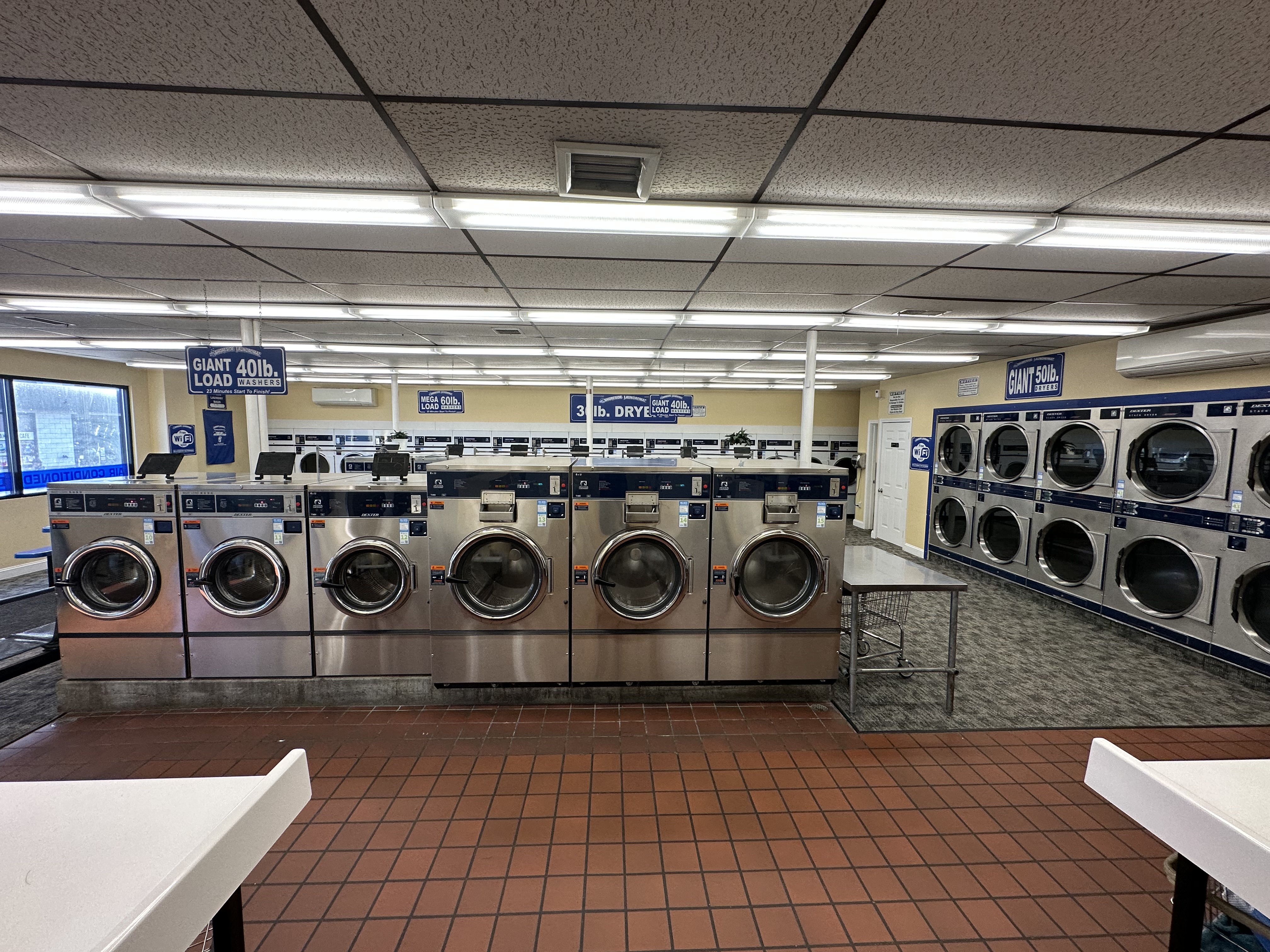 Shoreside Laundromat laundromat interior in Revere, MA