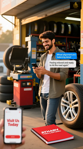 Get the best alignment and balancing services near me in Pune! At Atharv Tyres & Batteries, our e… post image