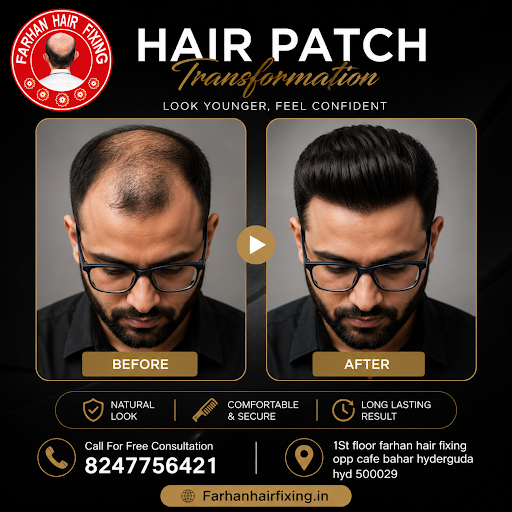 Experience a natural-looking hair transformation with professional hair patch solutions at Farhan… post image