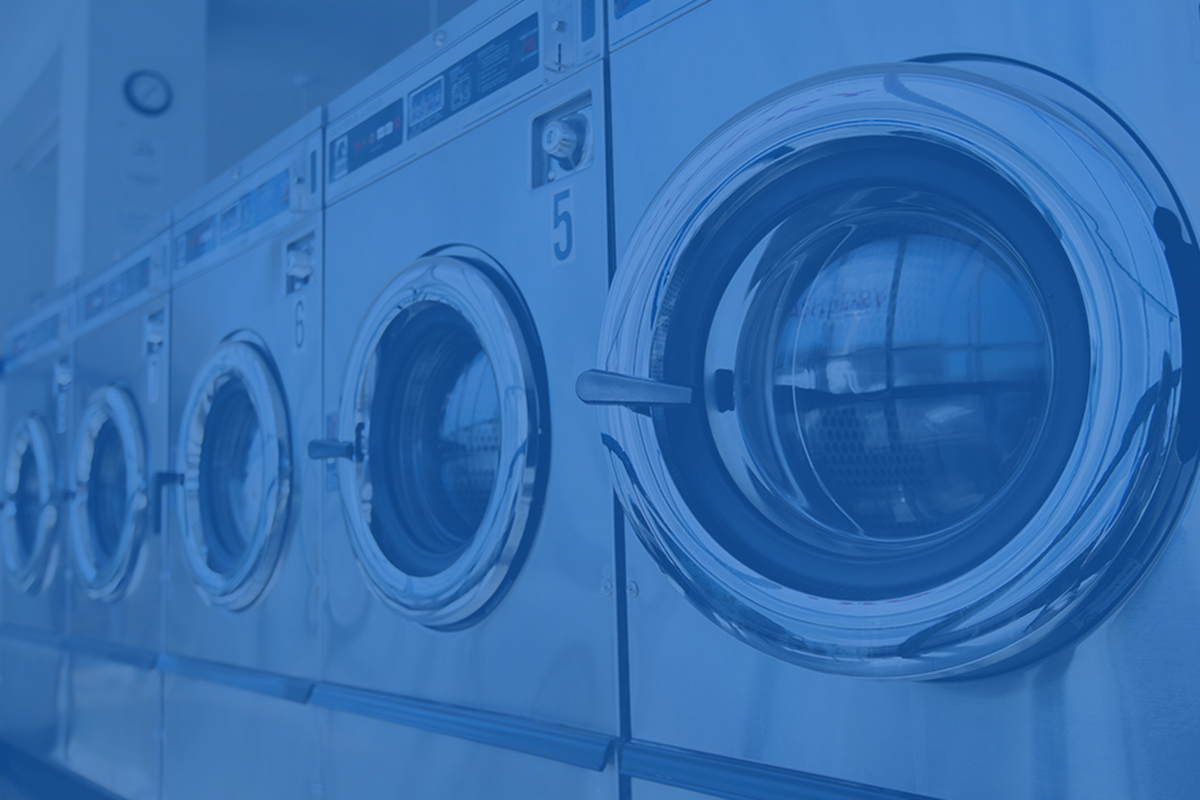 Swift Suds laundromat interior in Des Moines, IA