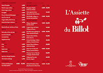 Menu Le Billot Page 1