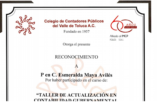 Licenciada en Contaduría Pública Esmeralda Maya