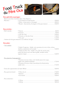 Menu Food truck du père oca Page 1