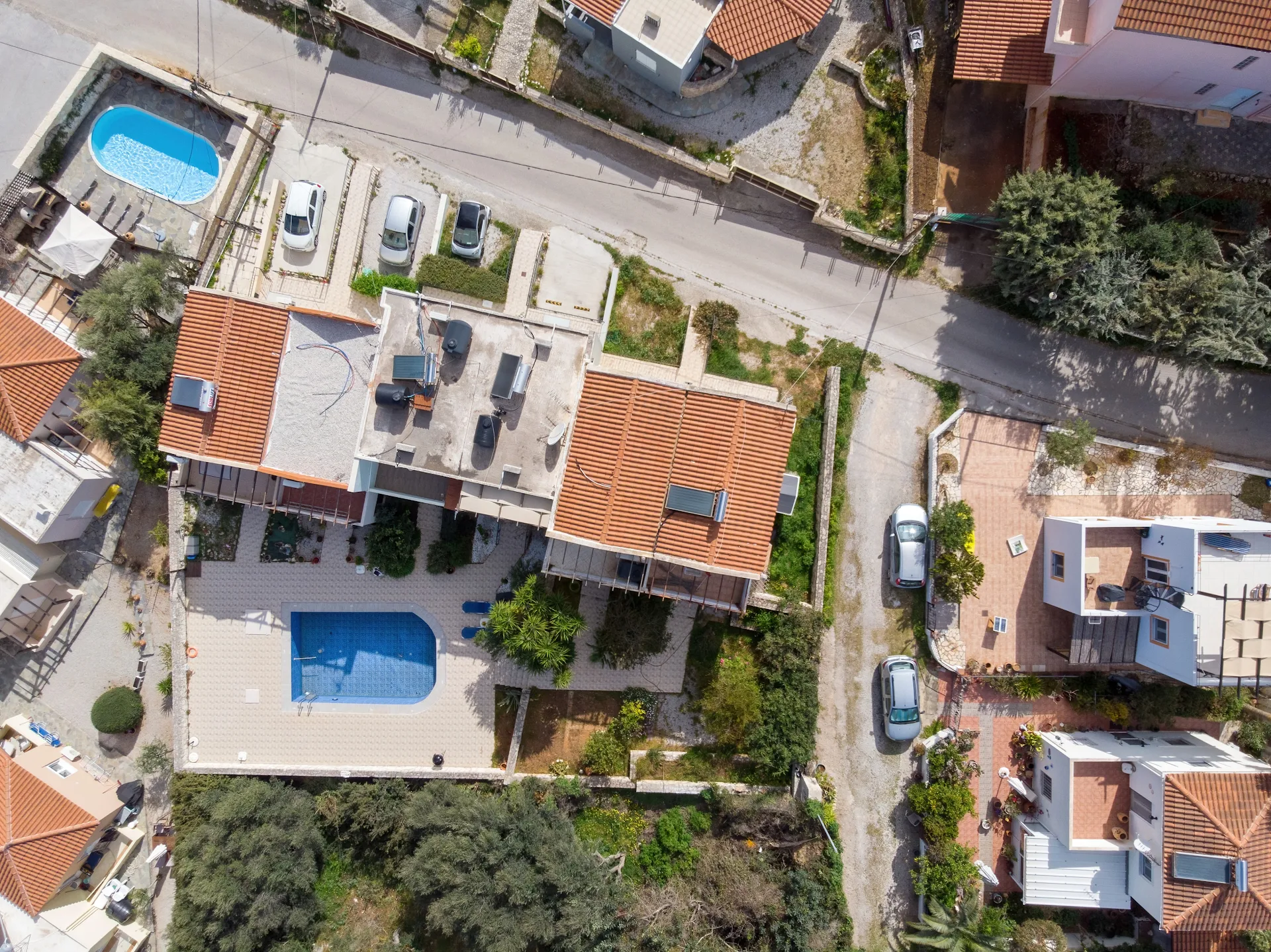 Villa Polani pool and view