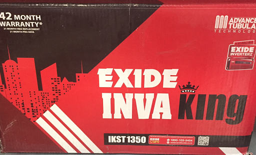 INVA KING1350 tubular exide battery  shopee/showroom/store in chander nagar/surya nagar /Vivek Vi… post image